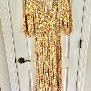 Petal and Pup V-Neck Maxi Dress